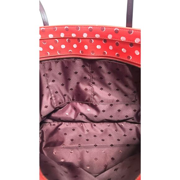 Kate Spade Shore Street Fiesta Dot red leather margareta tote bag - Picture 11 of 12